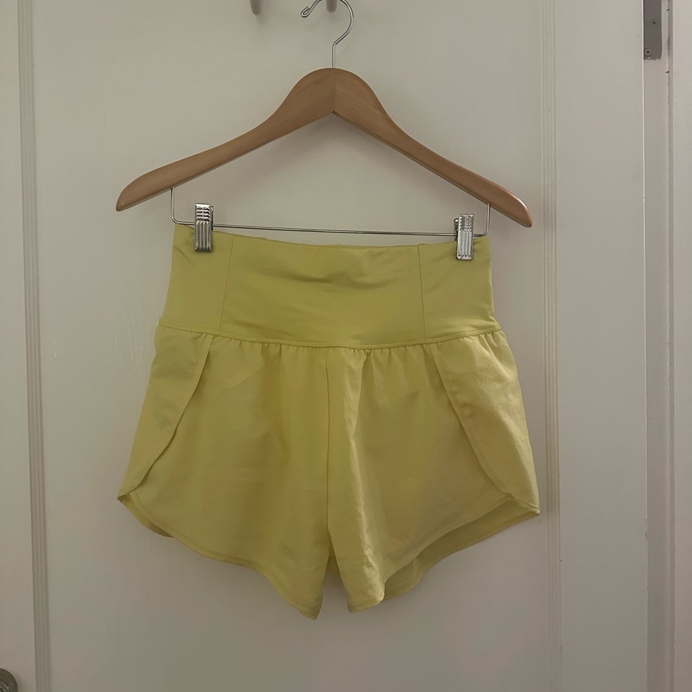 Love Tree Yellow High Waist Shorts